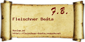 Fleischner Beáta névjegykártya