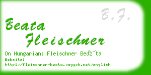 beata fleischner business card